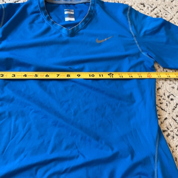 Nike pro womens large blue short sleeve top - Picture 2 of 6